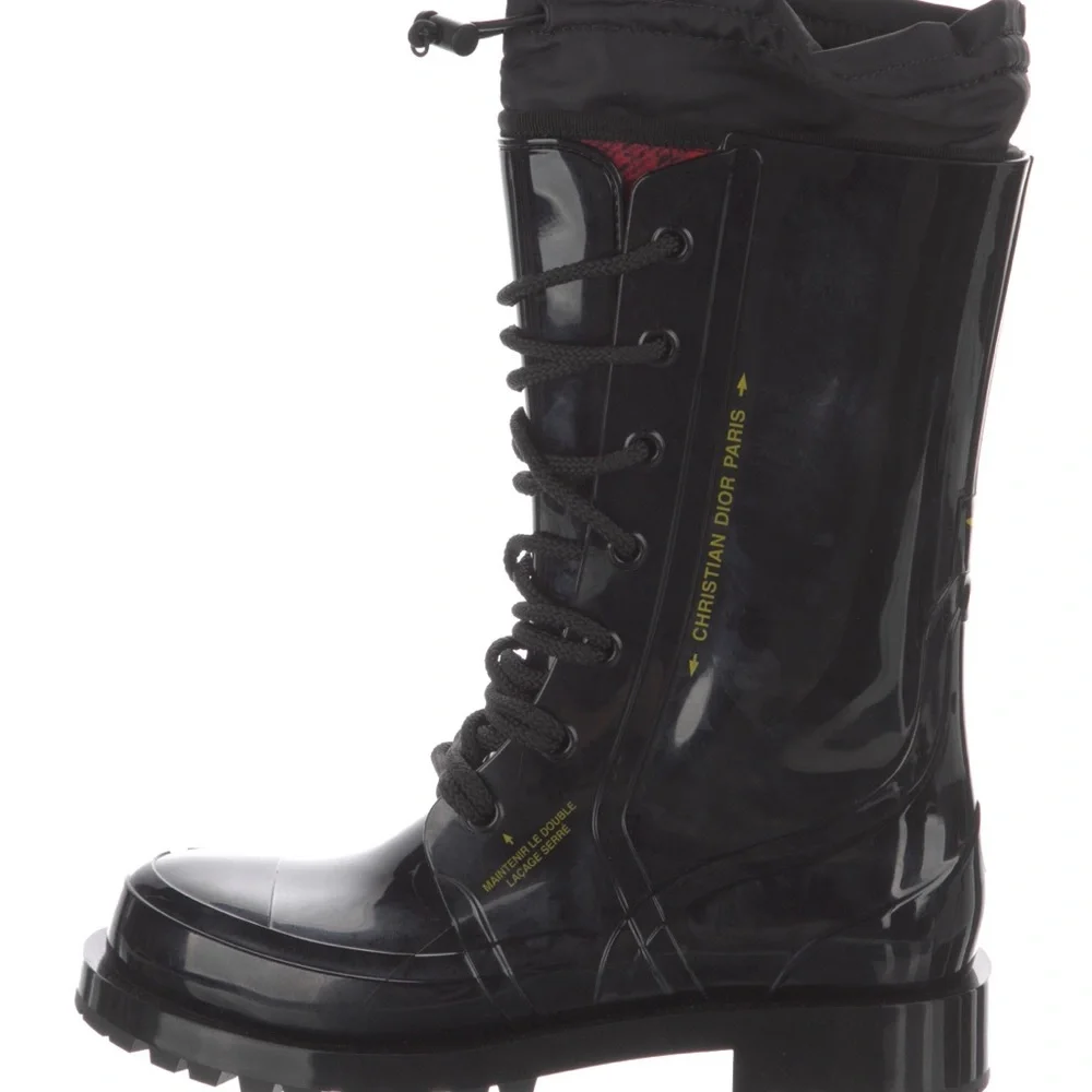 Christian Dior DiorCamp Mid-Calf Rain Boots RARE FIND - pristine condition!! - Picture 2 of 6